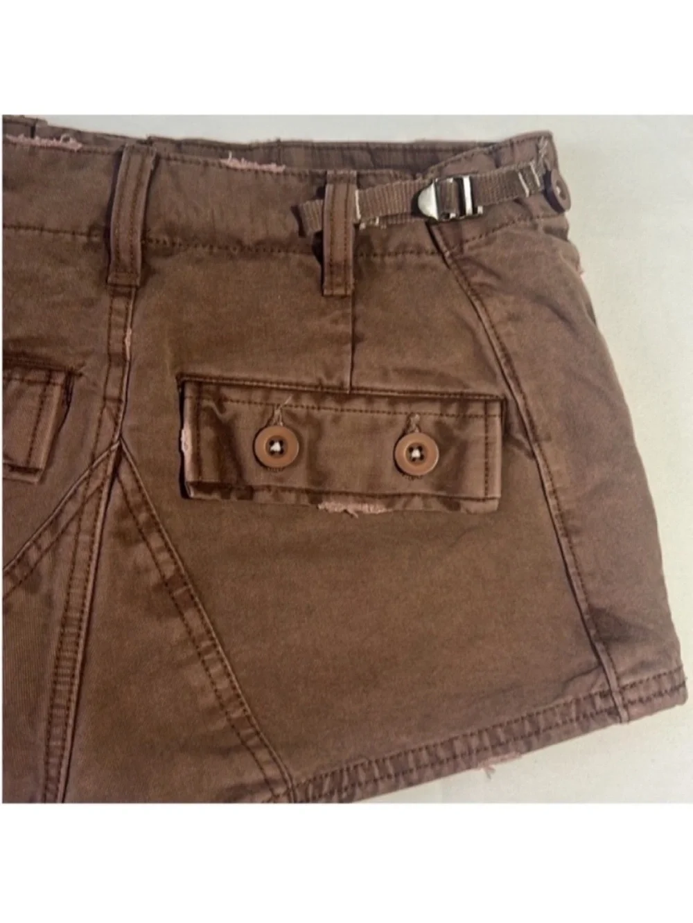 Free People 0 Shorts All Yours Micro Shorts in Chocolate brown 100% cotton NWT